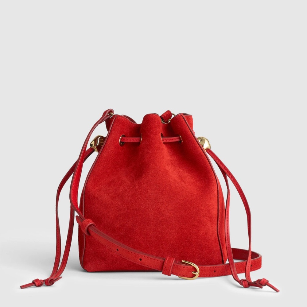 BRAND NEW MADEWELL MINI Bucket Crossbody - RED SUEDE